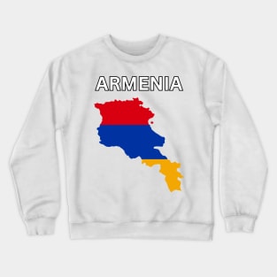 Armenia Flag Map Crewneck Sweatshirt